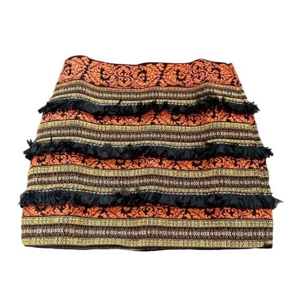 NWOT English Rose Orange Ruffle Tiered Mini Skirt Size S Women